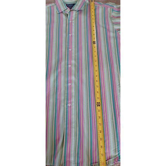 Polo Ralph Lauren Philip Sport Long Sleeve Button Striped Men's L Large EUC - Picture 5 of 5